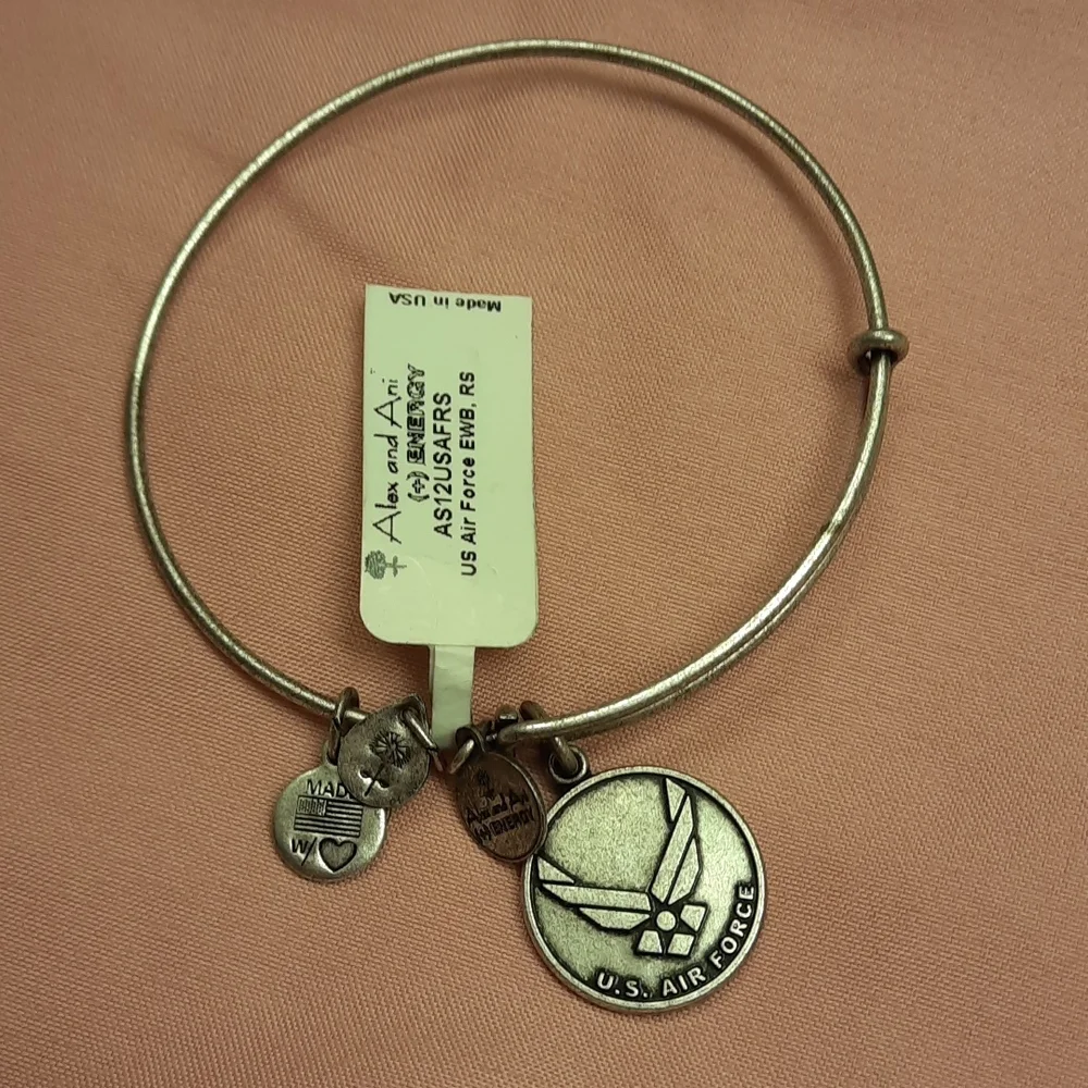 NWT, Bundle of 2 Alex and Ani Air U.S. Air Force Bracelet - Picture 7 of 12